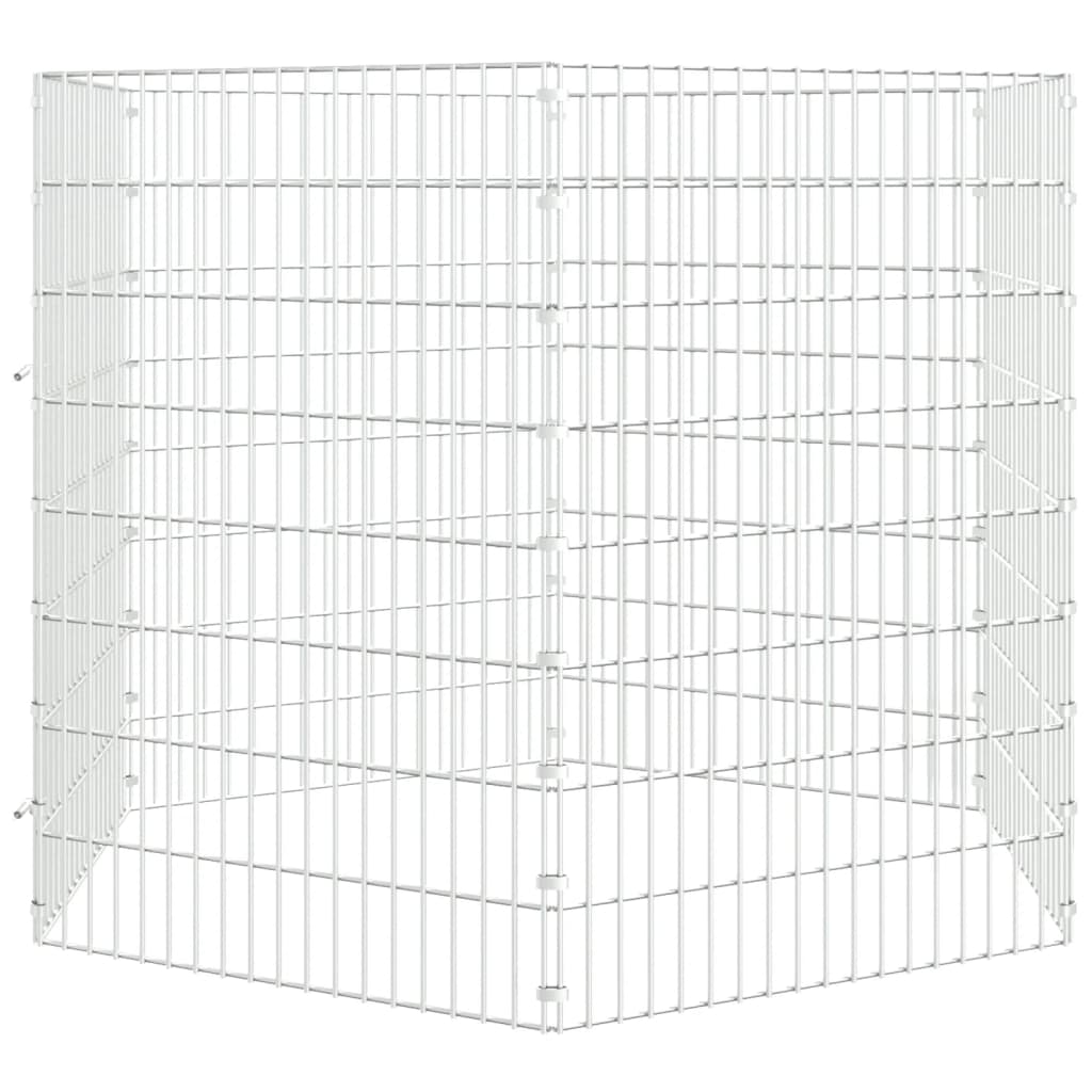 Enceinte animale vidaxl 6 panneaux 54x80 cm fer galvanisé