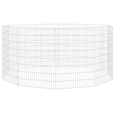 Enceinte animale vidaxl 10 panneaux 54x80 cm fer galvanisé