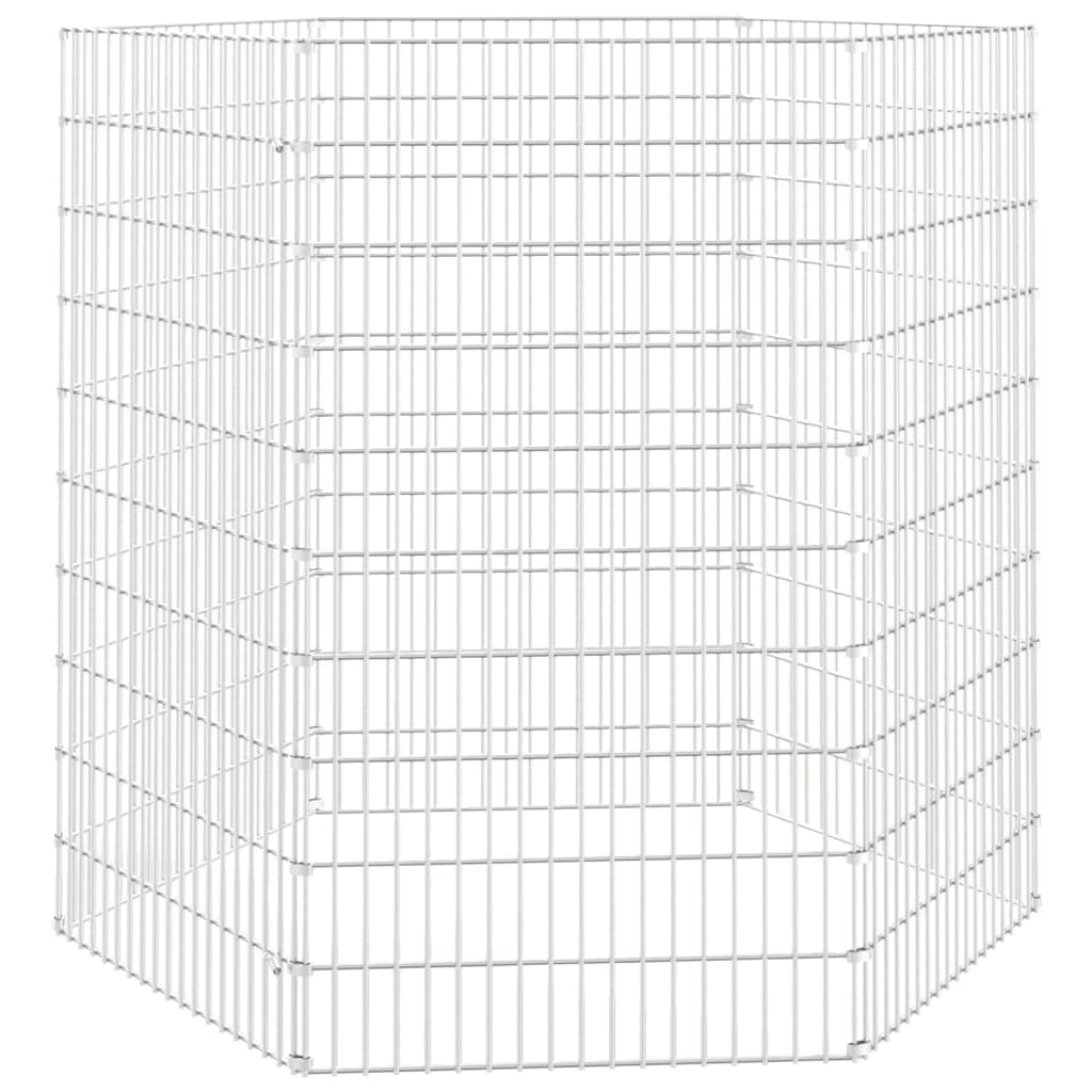 Vidaxl Animal Shelter 6 panneaux 54x100 cm fer galvanisé
