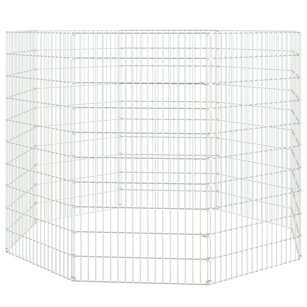 Enceinte animale vidaxl 8 panneaux 54x100 cm fer galvanisé