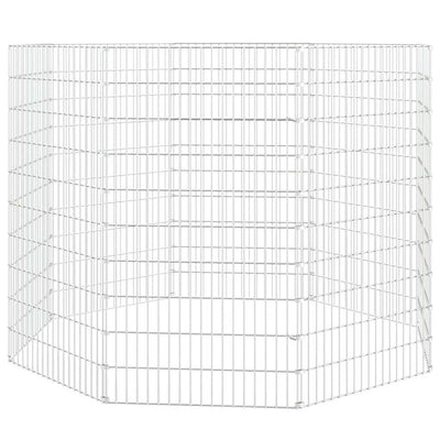 Enceinte animale vidaxl 8 panneaux 54x100 cm fer galvanisé
