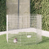 Enceinte animale vidaxl 8 panneaux 54x100 cm fer galvanisé