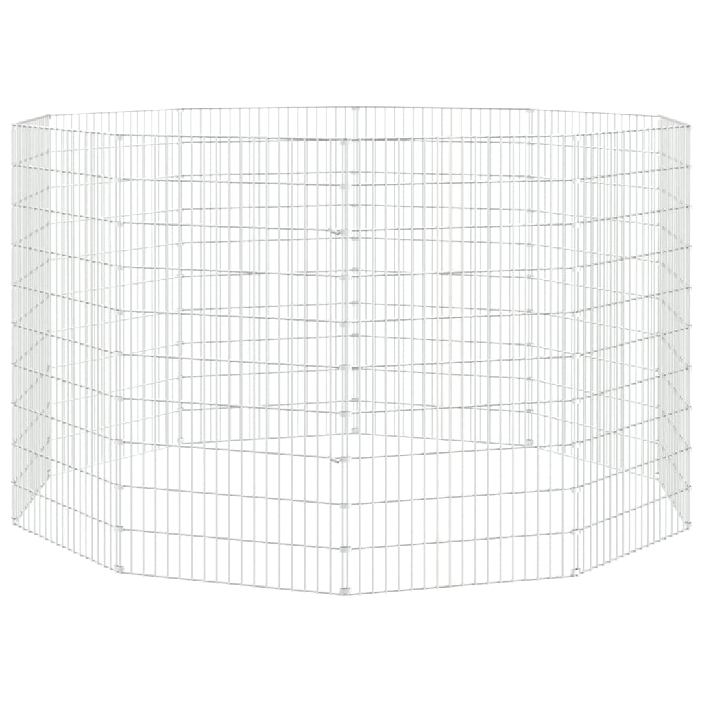 Enceinte animale vidaxl 10 panneaux 54x100 cm fer galvanisé