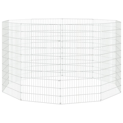 Enceinte animale vidaxl 10 panneaux 54x100 cm fer galvanisé