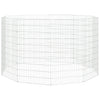 Enceinte animale vidaxl 10 panneaux 54x100 cm fer galvanisé