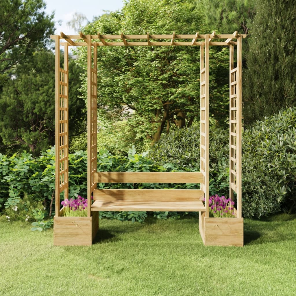 Vidaxl pergola avec canapé et jardinières