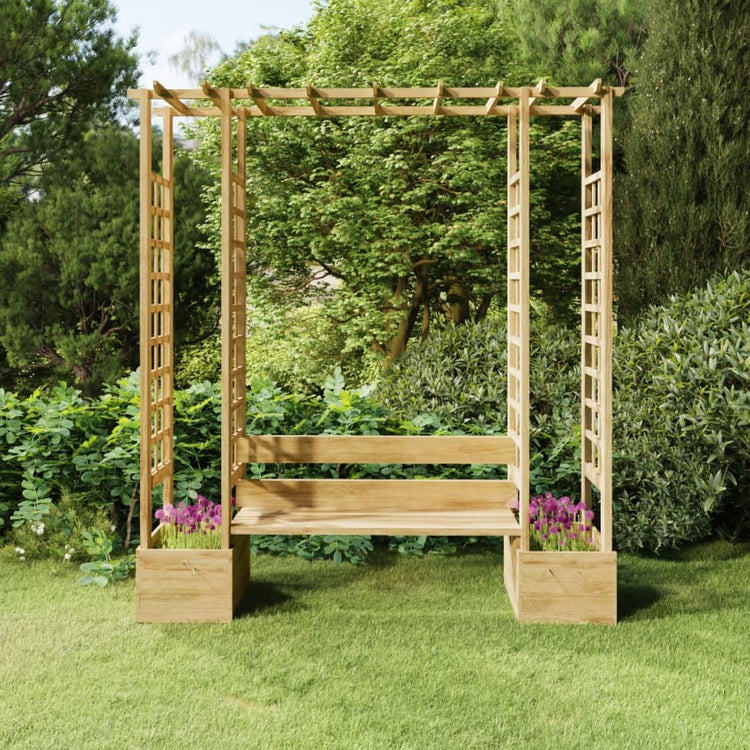Vidaxl pergola avec canapé et jardinières