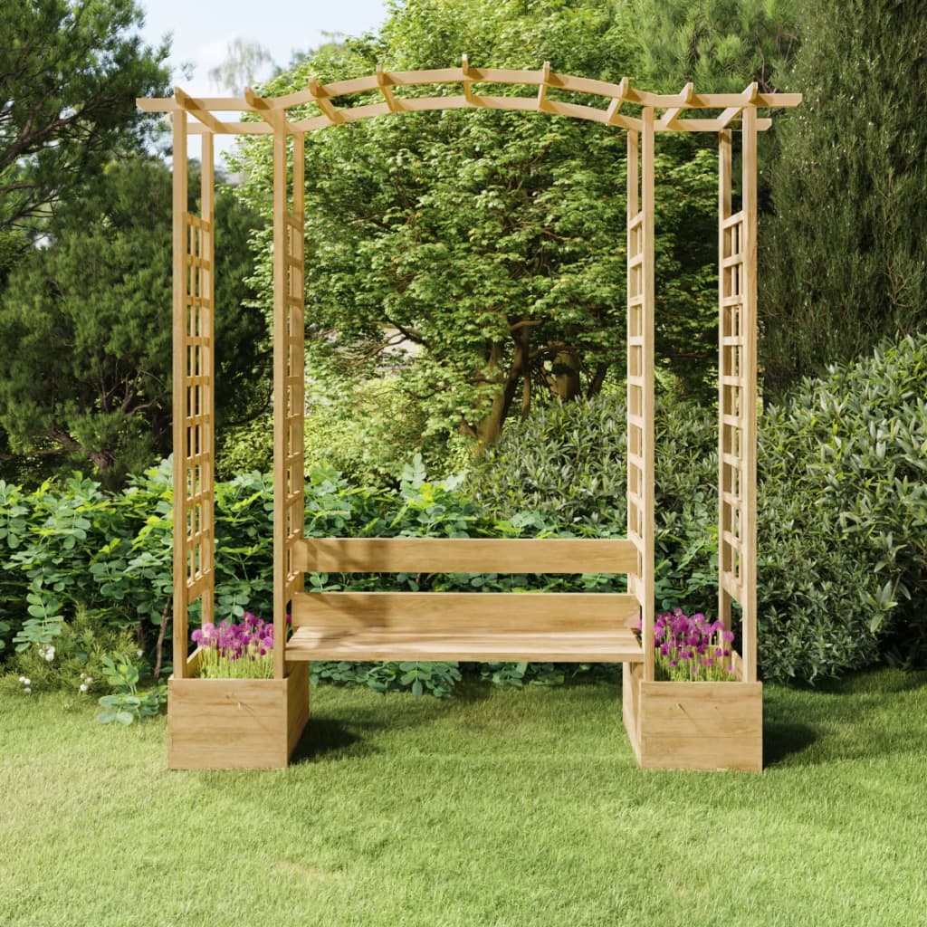 Vidaxl pergola avec canapé et jardinières