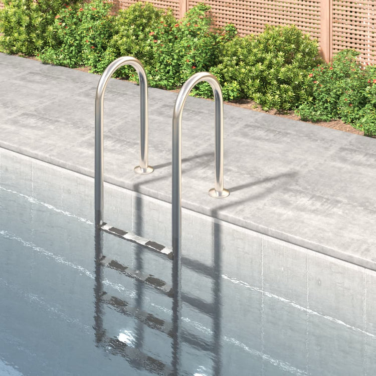 Échelle de piscine Vidaxl 54x38x184.5 cm 304 Acier inoxydable