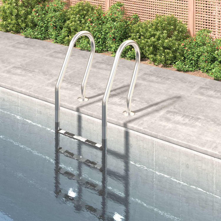 Échelle de piscine Vidaxl 54x38x184.5 cm 304 Acier inoxydable