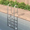 Échelle de piscine Vidaxl 54x38x184.5 cm 304 Acier inoxydable