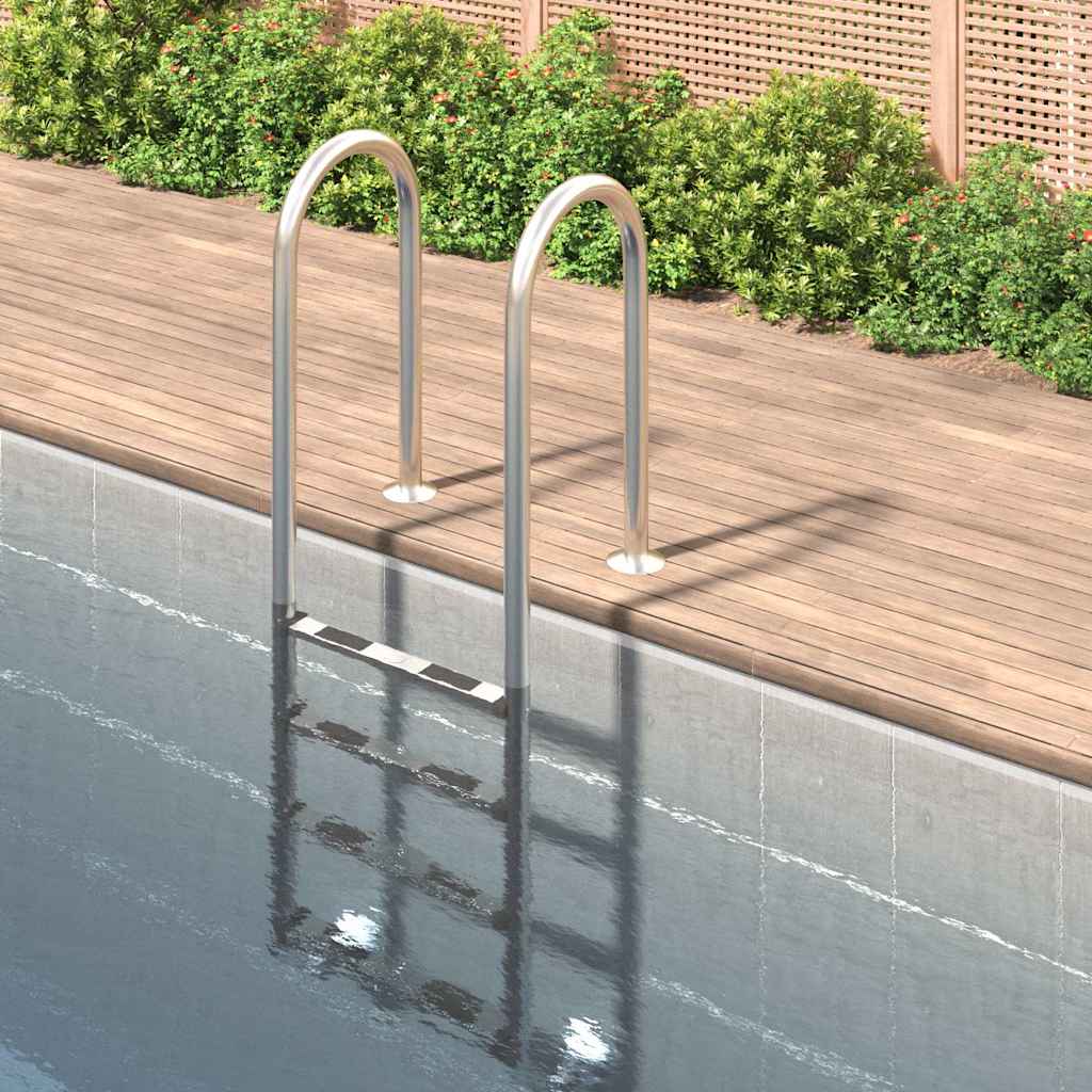 Échelle de piscine Vidaxl 54x38x184.5 cm 304 Acier inoxydable