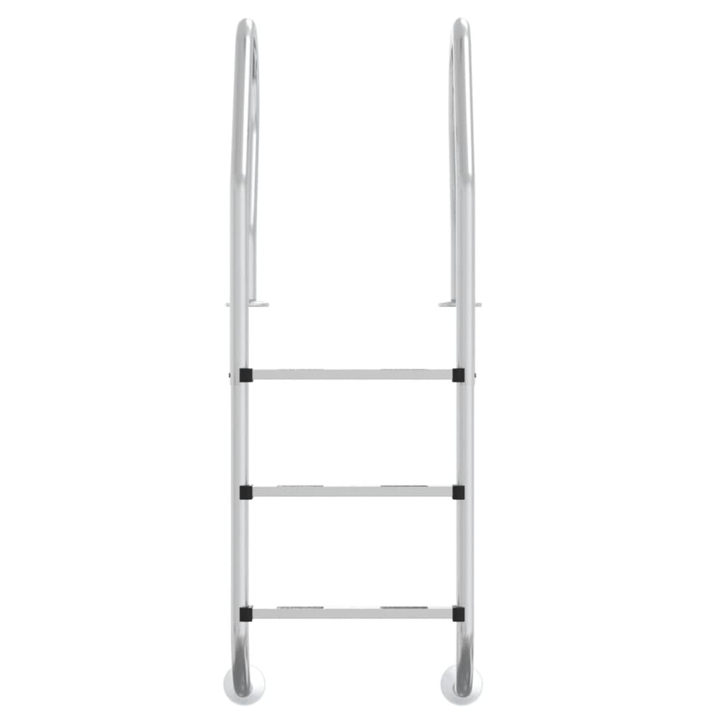 Échelle de piscine Vidaxl 54x38x158 cm 304 en acier inoxydable