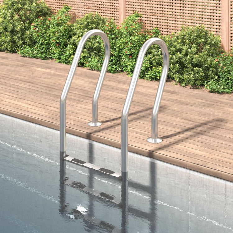 Échelle de piscine Vidaxl 54x38x158 cm 304 en acier inoxydable