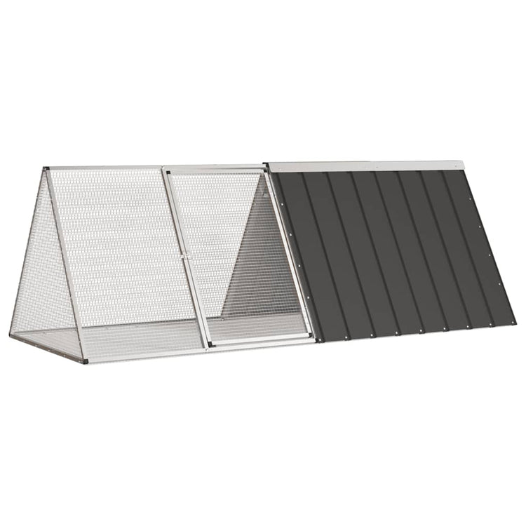 Vidaxl Rabbit Hutch 2015x80.5x71 cm Anthracite en acier galvanisé
