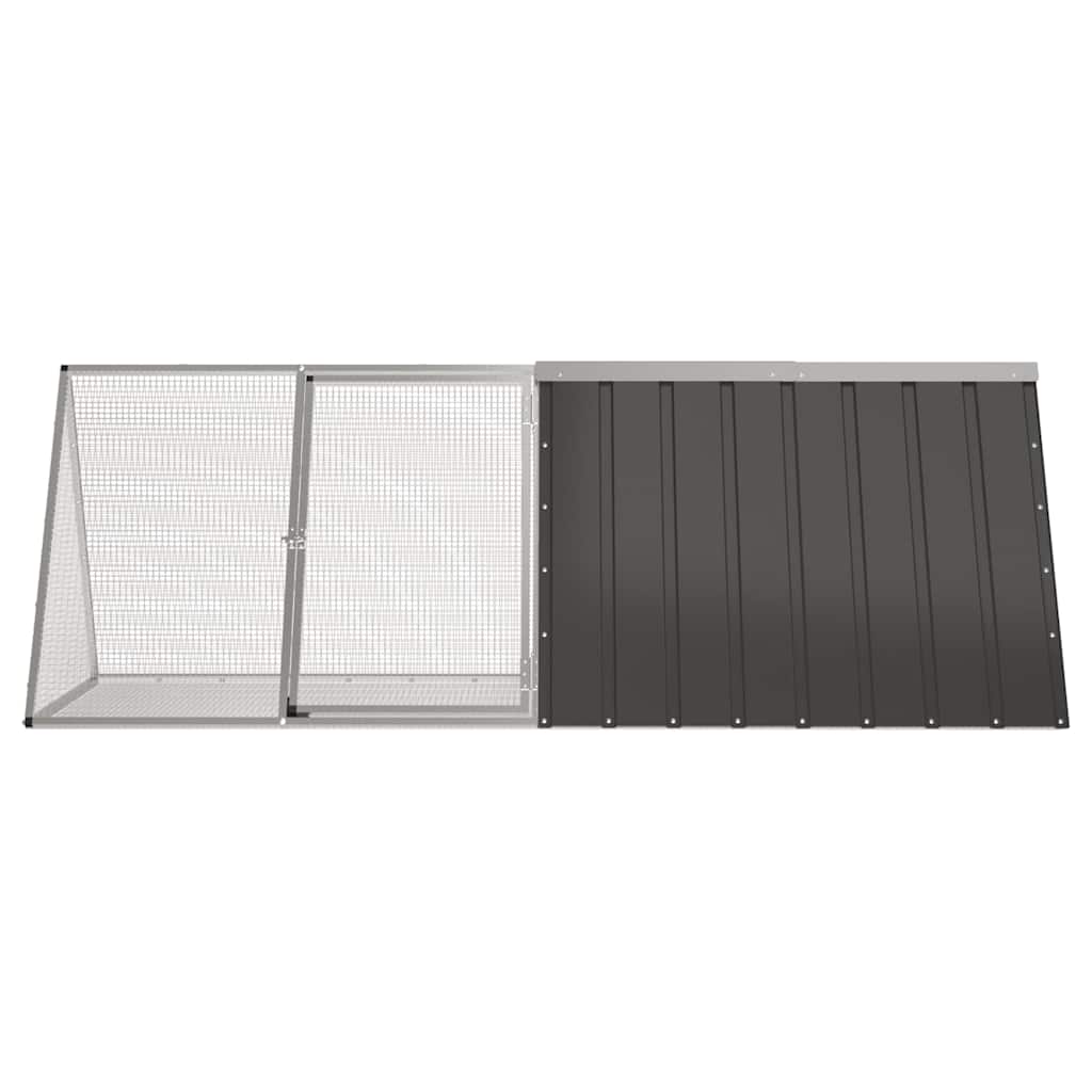 Vidaxl Rabbit Hutch 2015x80.5x71 cm Anthracite en acier galvanisé