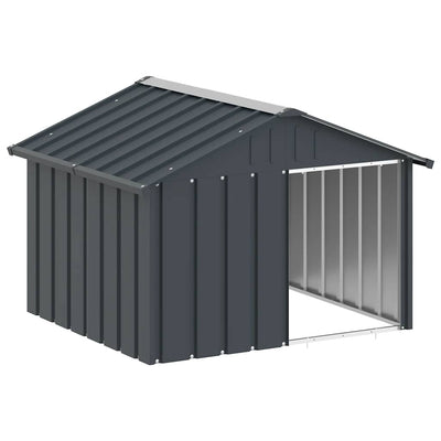 Vidaxl Dog Loft 116.5x103x81.5 cm Couleur d'anthracite en acier galvanisé