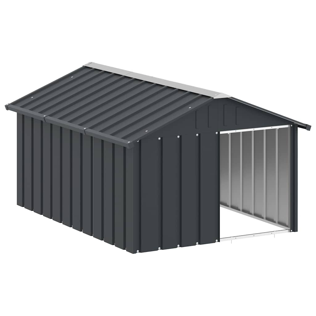 Vidaxl Dog Loft 116.5x153X81.5 cm Couleur d'anthracite en acier galvanisé