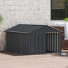 Vidaxl Dog Loft 116.5x153X81.5 cm Couleur d'anthracite en acier galvanisé