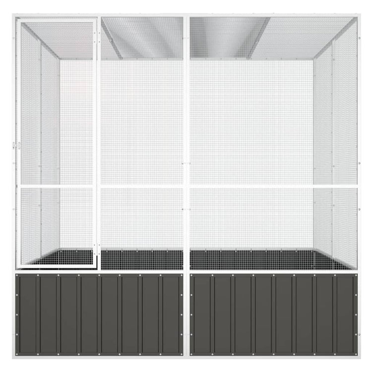 Vidaxl Bird Cage 213.5x217.5x211.5 cm anthracite en acier galvanisé