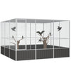 Vidaxl Bird Cage 302.5x324.5x211,5 cm Anthracite en acier galvanisé