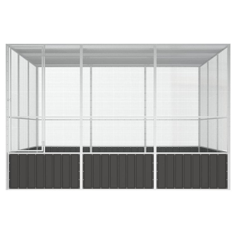 Vidaxl Bird Cage 302.5x324.5x211,5 cm Anthracite en acier galvanisé