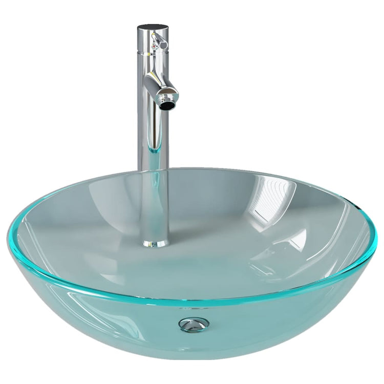 Vidaxl Washingin avec grue et verre de vidange pop-up transparent
