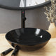Vidaxl Washingin avec grue et en verre de vidange pop-up noir