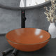 Vidaxl Washingin avec grue et en verre de vidange pop-up marron en verre