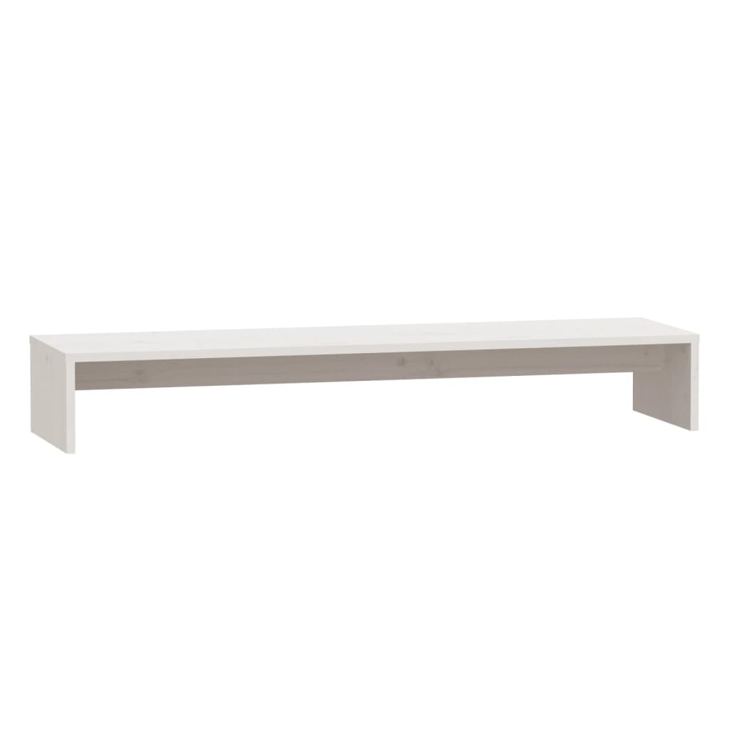 Vidaxx support pour moniteur 100x27x15 cm bois de pin massif blanc