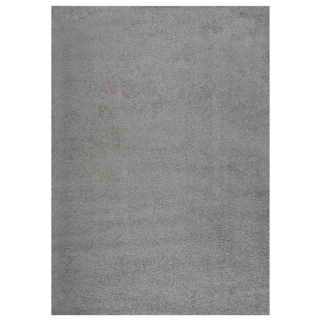 Tapis vidaxl tas haut shaggy 120x170 cm gris
