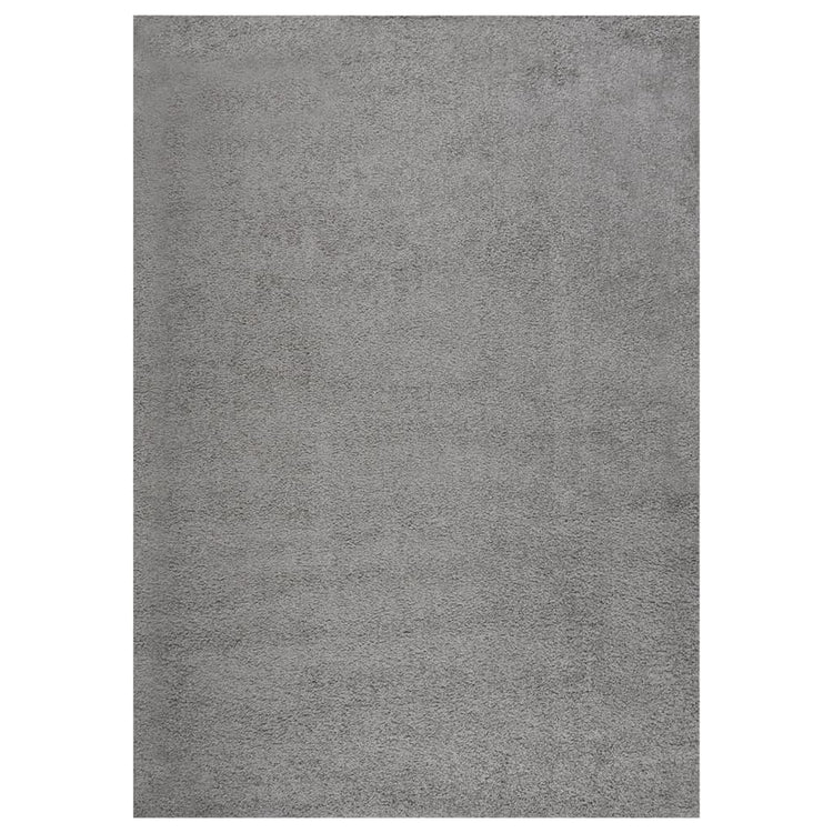 Tapis vidaxl tas haut shaggy 120x170 cm gris