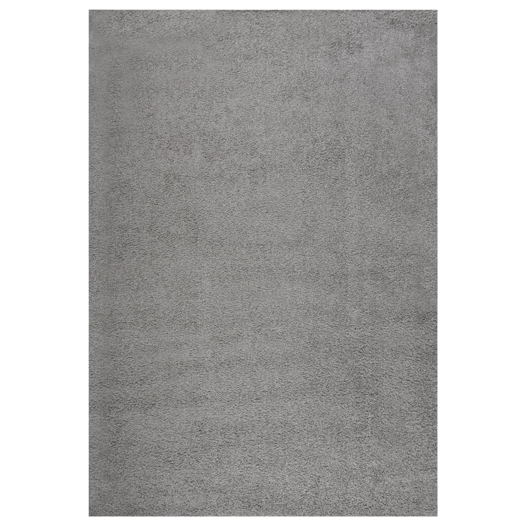Tapis vidaxl tas haut hirsute 160x230 cm gris