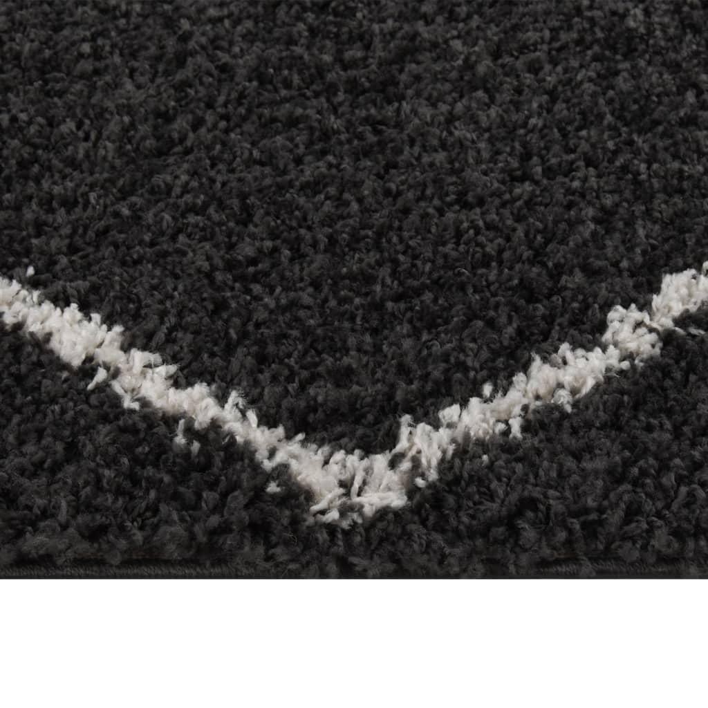 Tapis vidaxl tas haut hirsute 160x230 cm Color anthracite crèmen