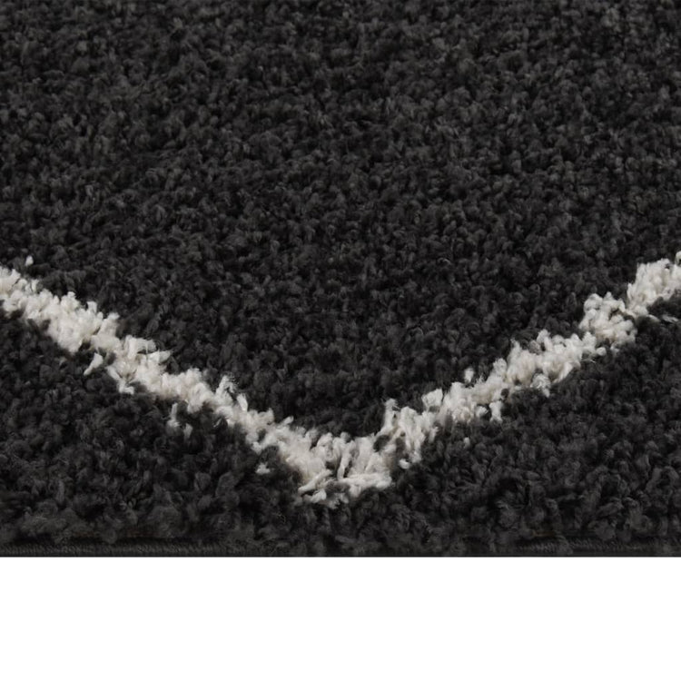 Tapis vidaxl tas haut hirsute 160x230 cm Color anthracite crèmen