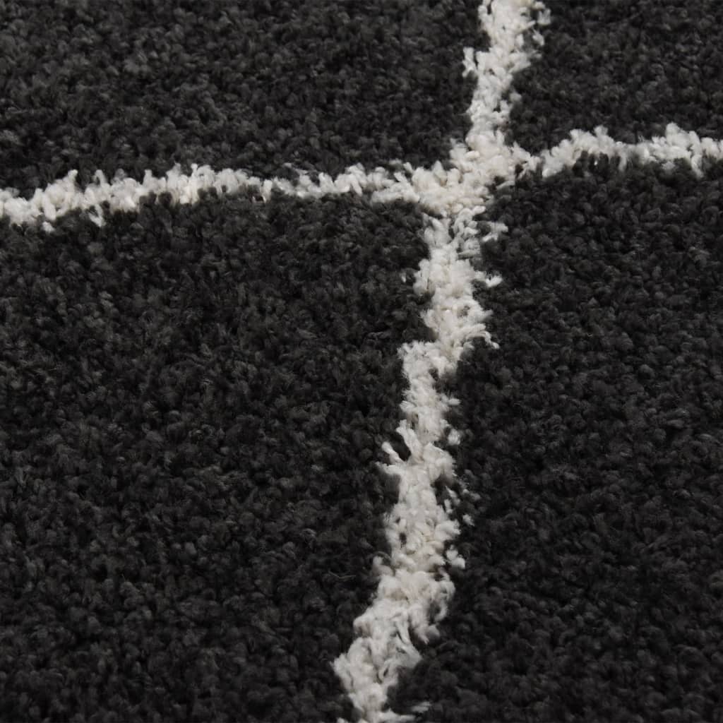Tapis vidaxl tas haut hirsute 160x230 cm Color anthracite crèmen