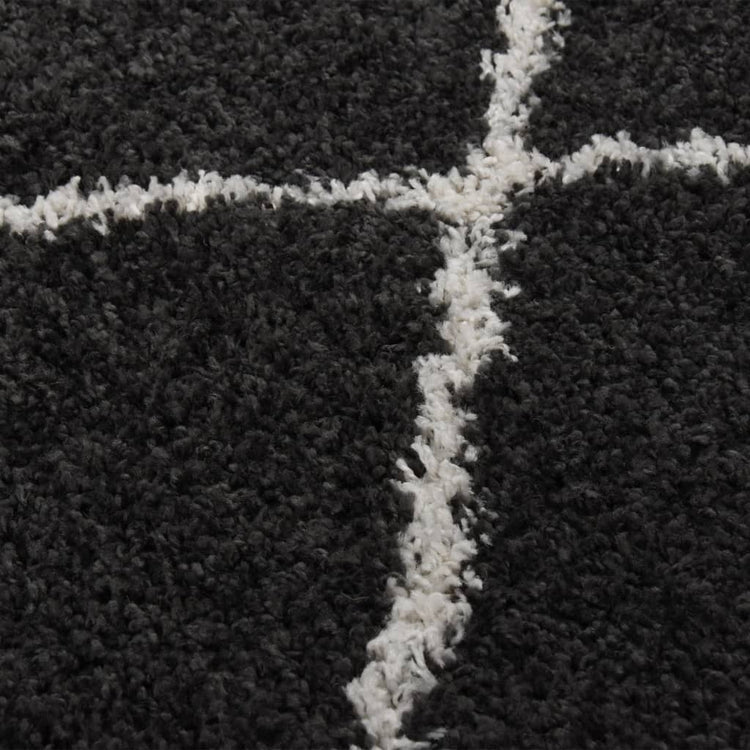 Tapis vidaxl tas haut hirsute 160x230 cm Color anthracite crèmen