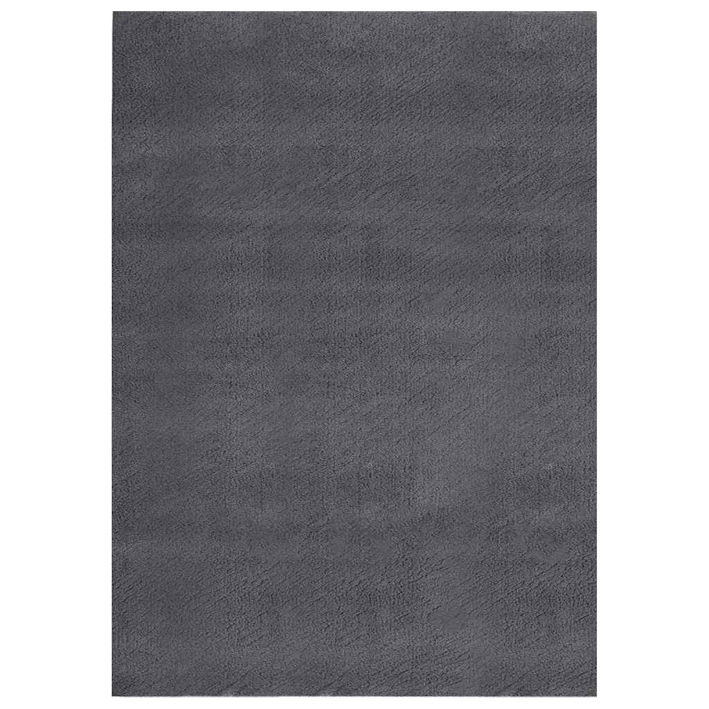 Tapis vidaxl lavable à pôle court antidérapant 160x230 cm anthracite