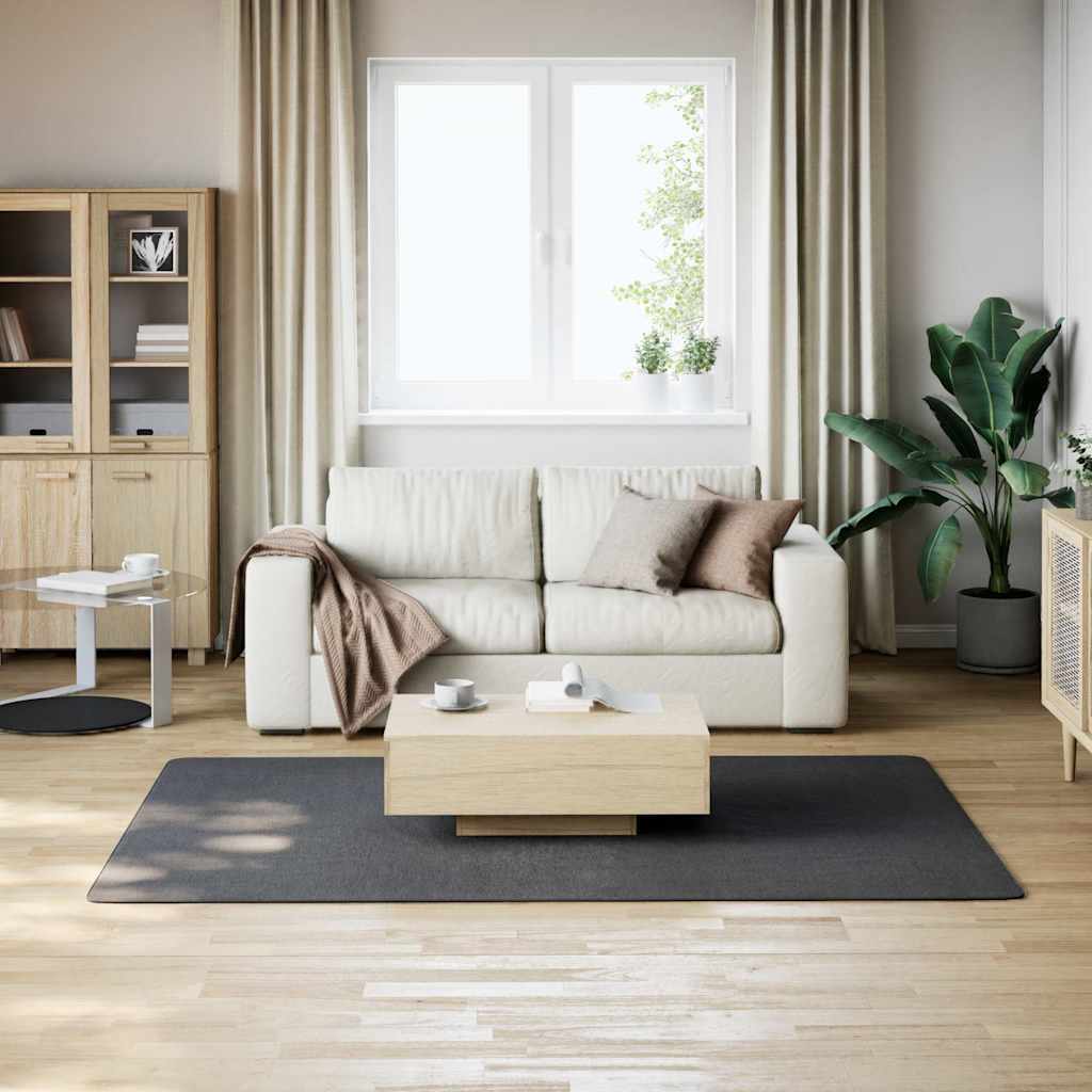 Tapis vidaxl lavable à pôle court antidérapant 160x230 cm anthracite