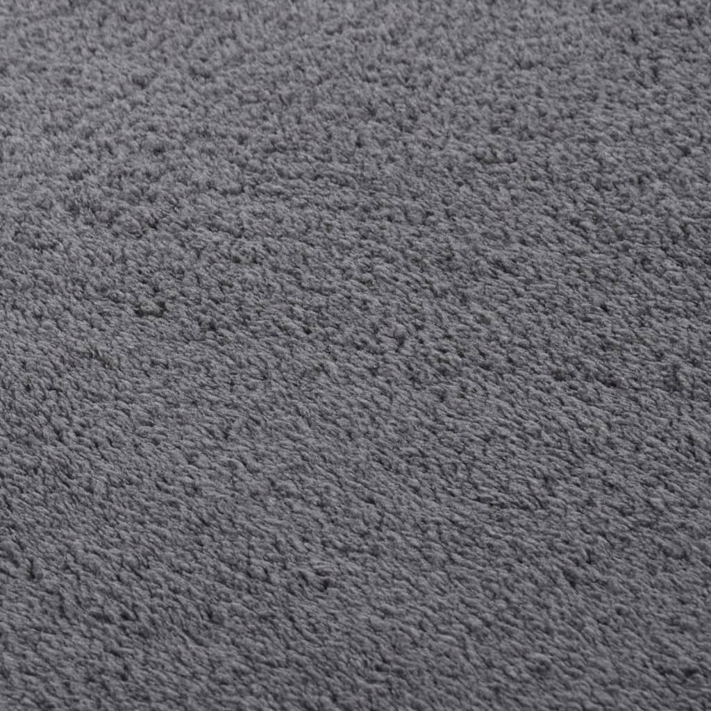 Tapis vidaxl lavable à pôle court antidérapant 160x230 cm anthracite