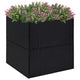 Boîte de planification Vidaxl 80x80x80 cm Poly Rattan Black