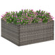 Boîte de planification Vidaxl 80x80x40 cm Poly Rattan Grey