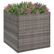 Boîte de planification de Vidaxl 80x80x80 cm Poly Rattan Grey