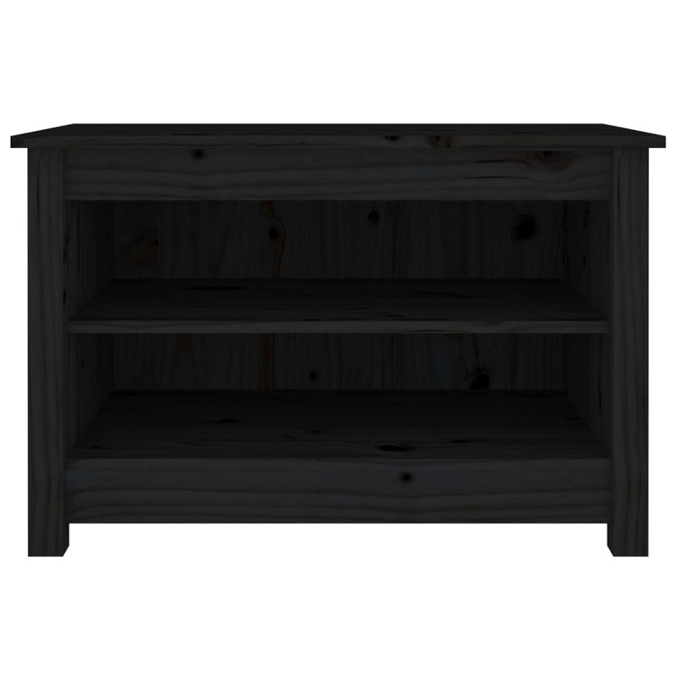 Vidaxl Shoes Bank 70x38x45.5 cm Pine solide noir