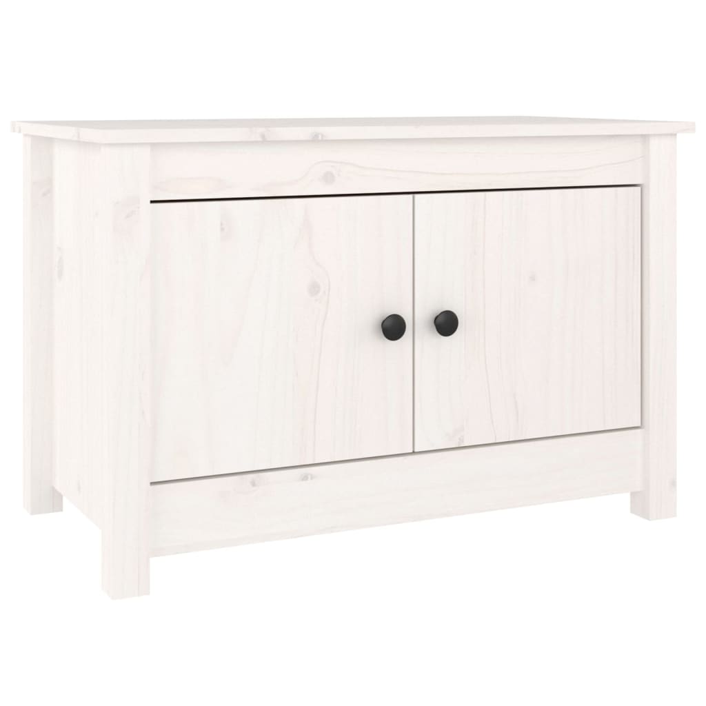 Armoire à chaussures Vidaxl 70x38x45,5 cm en pin massif blanc