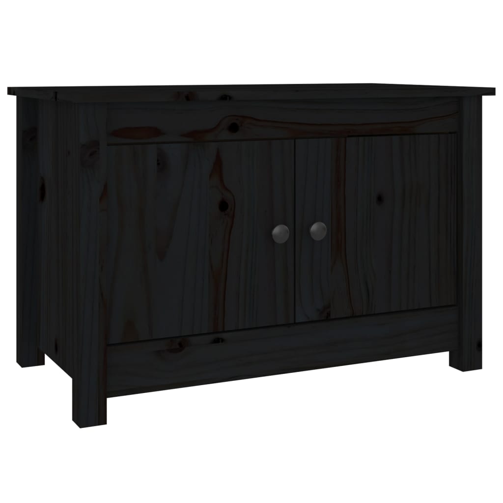 Armoire à chaussures Vidaxl 70x38x45,5 cm Pine solide noire