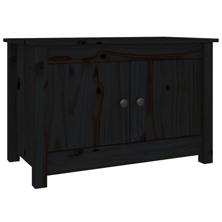 Armoire à chaussures Vidaxl 70x38x45,5 cm Pine solide noire