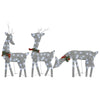 Vidaxl Christmas Decorations Rendeer Family 270x7x90 cm Gaas White Silver Couleur