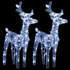 Vidaxl Christmas Animals 2 St 80 LEDS acrylique blanc froid blanc