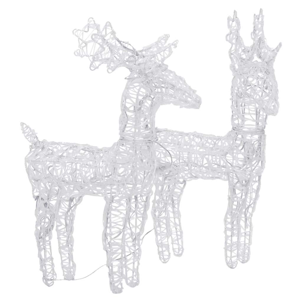 Vidaxl Christmas Animals 2 St 80 LEDS Acrylique Multi-Colored